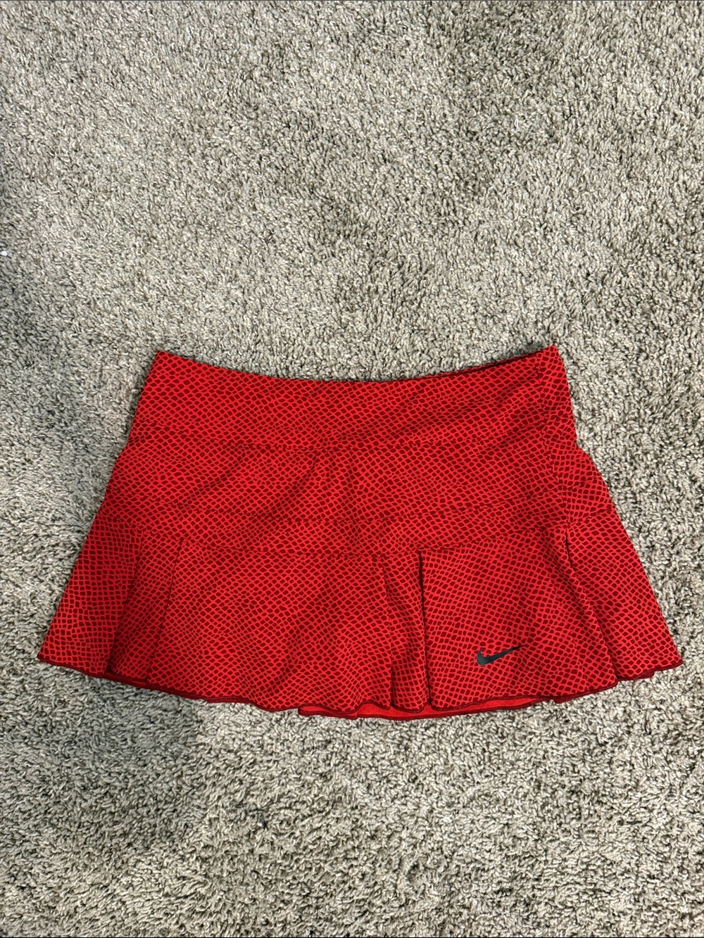 Red Nike athletic skirt